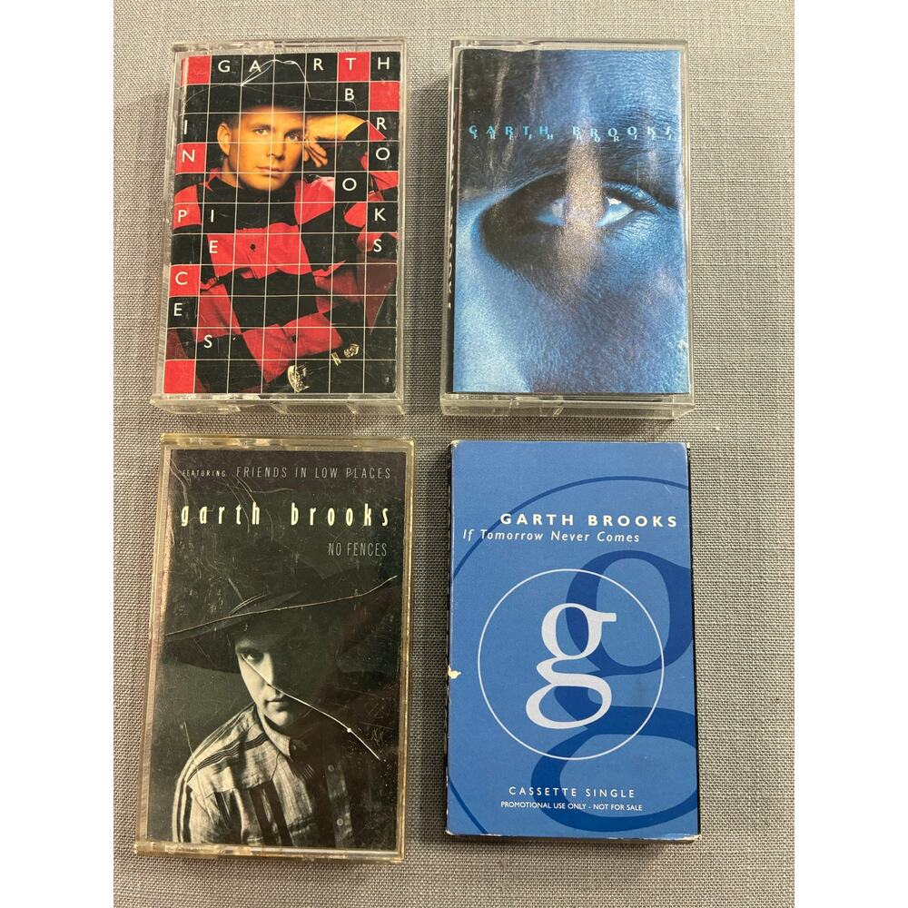 Garth Brooks Cassette Bundle No Fences In Pieces Fresh Horses Promo